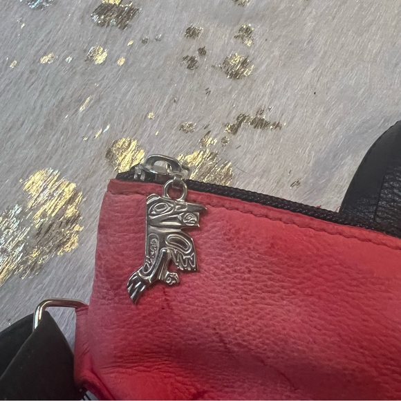 NWT Red Embossed Leather Solo Bag Spirit Of The Wild - Picture 3 of 10